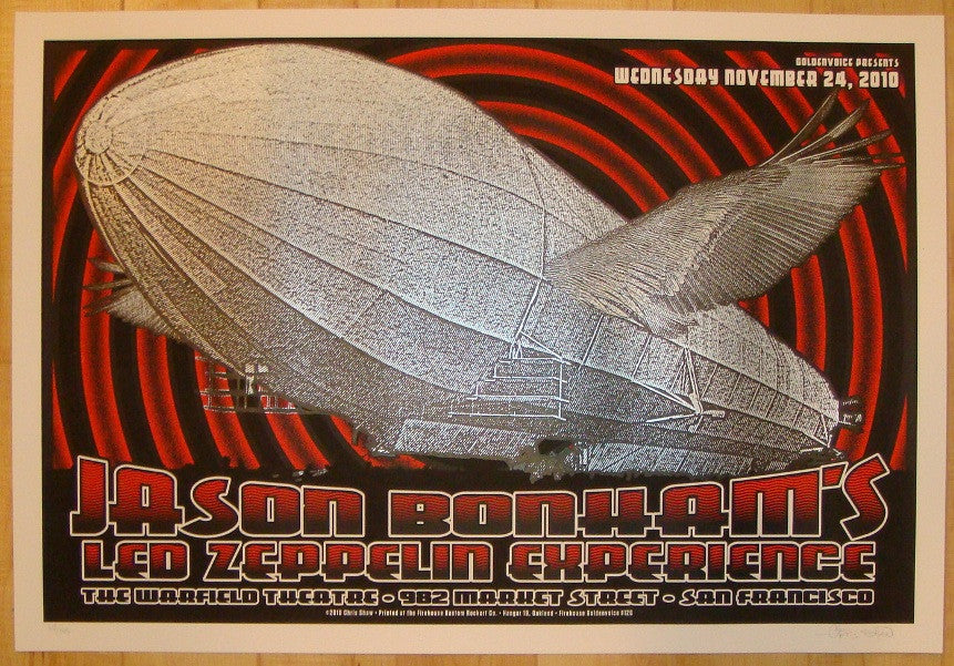 2010 Jason Bonham's Led Zeppelin Exp. - San Francisco Concert Poster by Chris Shaw