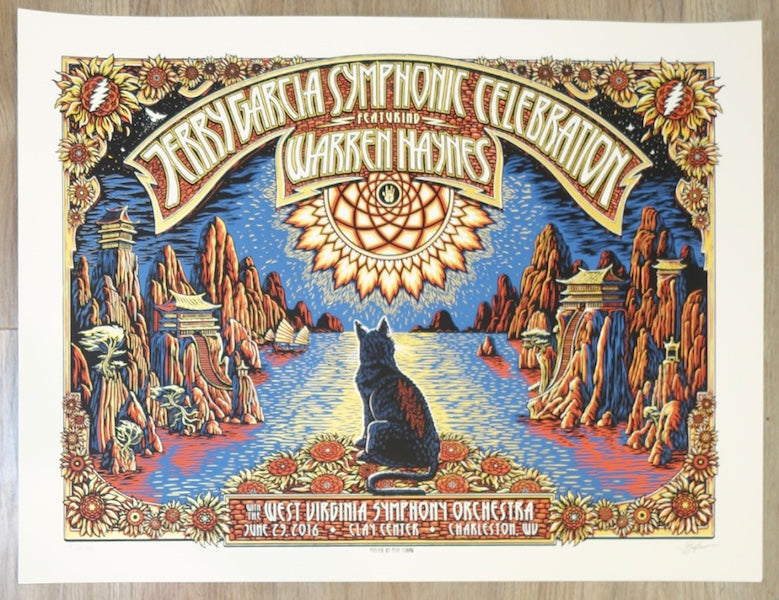 2016 Jerry Garcia Symphonic Celebration - Charleston Concert Poster by Pete Schaw