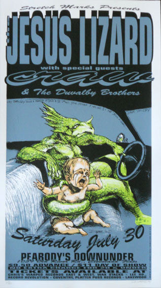 1994 The Jesus Lizard - Cleveland Concert Poster by Derek Hess (94
