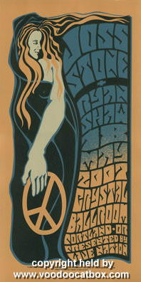 2007 Joss Stone - Portland Silkscreen Concert Poster by Gary Houston