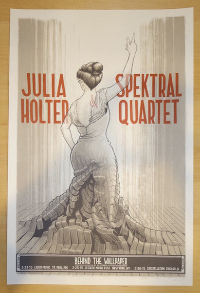 2015 Julia Holter - Silkscreen Tour Concert Poster by Justin