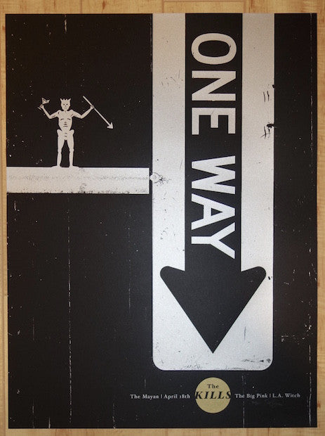 2016 The Kills - Los Angeles Silkscreen Concert Poster by Rob Jones