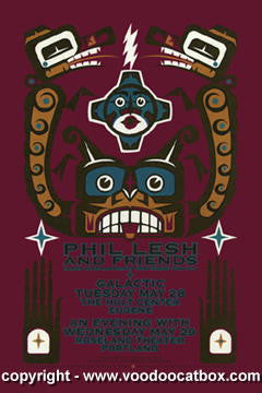2002 Phil Lesh & Friends w/ Galactic - Portland/Eugene Concert Poster Gary Houston