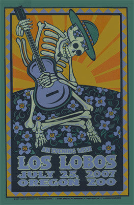 2007 Los Lobos - Portland Silkscreen Concert Poster by Gary Houston