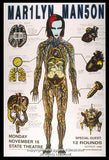1998 Marilyn Manson w/ 12 Rounds Concert Poster by Emek