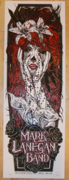 2012 Mark Lanegan - Dublin Silkscreen Concert Poster by Rhys