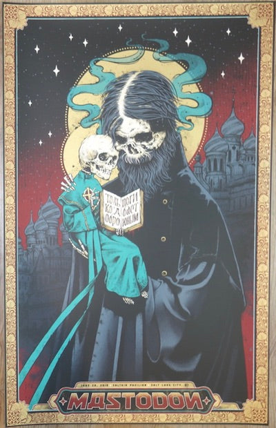 2019 Mastodon - Salt Lake City Silkscreen Concert Poster by Dan Dippel