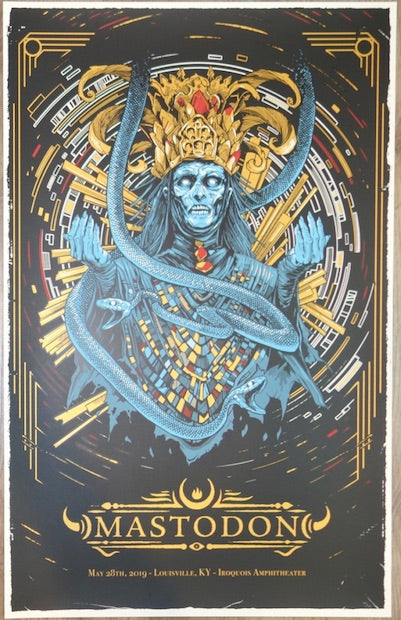 2019 Mastodon - Louisville Silkscreen Concert Poster by Scott Buoncristiano