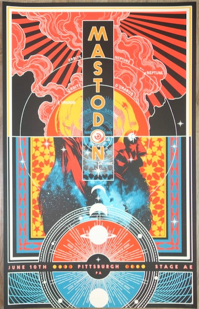 2019 Mastodon - Pittsburgh Silkscreen Concert Poster by Matt Taylor