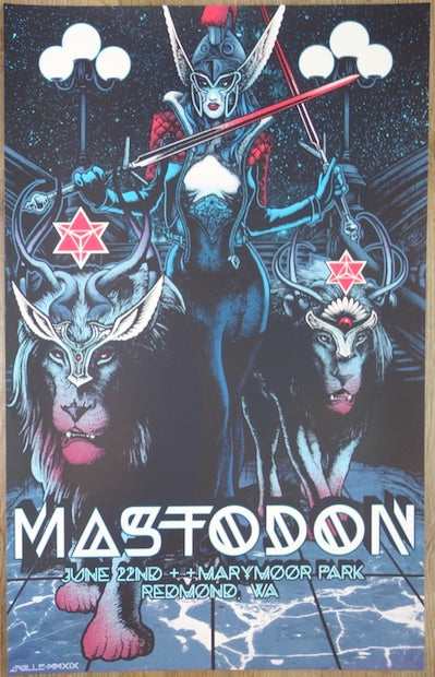 2019 Mastodon - Redmond Silkscreen Concert Poster by Anville