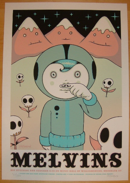 2008 The Melvins - Brooklyn Silkscreen Concert Poster by Tara McPherson