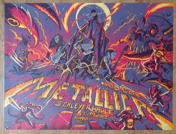 2018 Metallica - Stuttgart II Silkscreen Concert Poster by Dayne