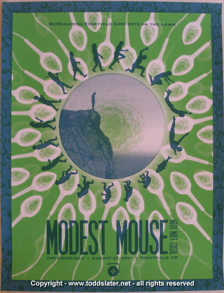 2007 Modest Mouse - Troutdale Silkscreen Concert Poster by Todd Slater