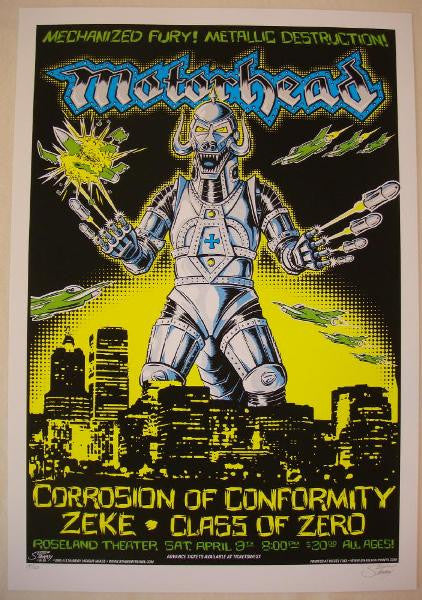 2005 Motorhead - Portland Silkscreen Concert Poster by Stainboy