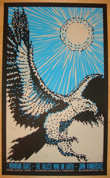 2009 The Tallest Man on Earth - Bloomington Silkscreen Concert Poster by Todd Slater