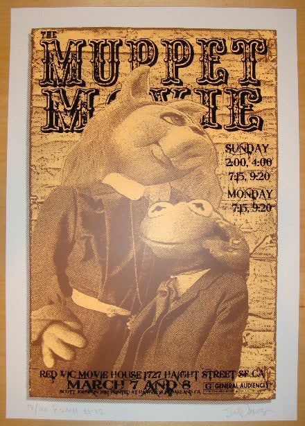 2010 "Muppet Movie" - Silkscreen Movie Poster by Scott Johnson & Firehouse