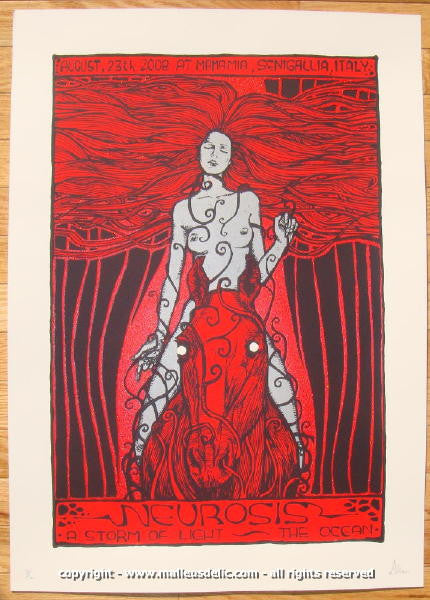 2008 Neurosis - Senigallia Silkscreen Concert Poster by Malleus