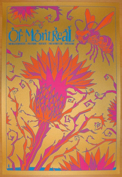 2008 Of Montreal - Denver Silkscreen Concert Poster by Todd Slater