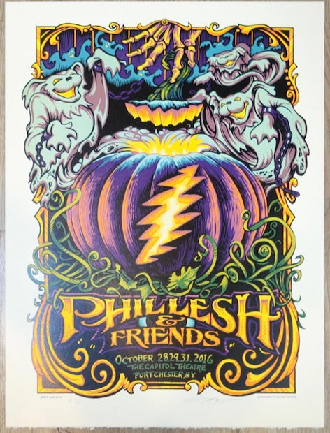 2016 Phil Lesh & Friends - Port Chester III Halloween Concert Poster by AJ Masthay