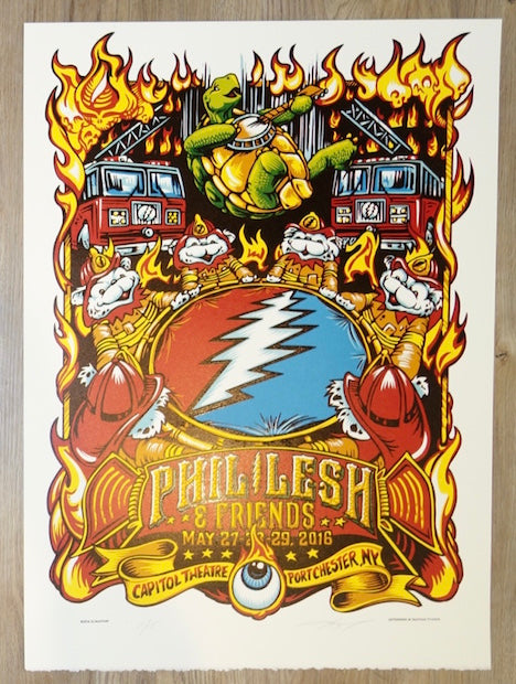 2016 Phil Lesh & Friends - Port Chester II Stonehenge Variant Concert Poster by AJ Masthay