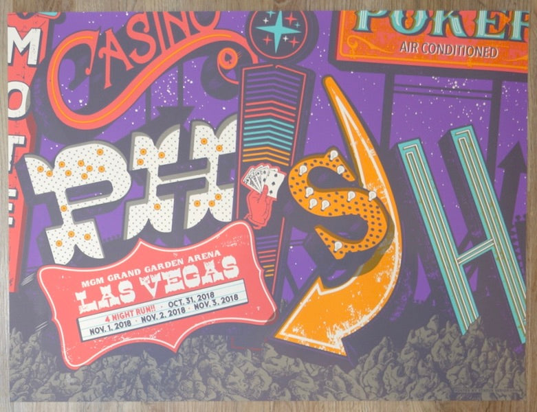 2018 Phish - Las Vegas Silkscreen Concert Poster by Status Serigraph