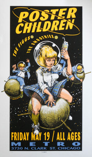 1995 Poster Children - Chicago Silkscreen Concert Poster by Derek Hess (95-15)