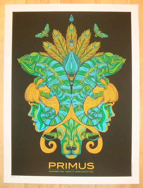 2012 Primus - Austin Silkscreen Concert Poster by Todd Slater