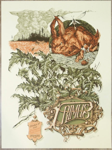 2018 Primus - Deadwood Silkscreen Concert Poster by Calvin Laituri