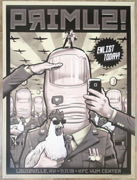2019 Primus - Louisville Silkscreen Concert Poster by Darin Shock