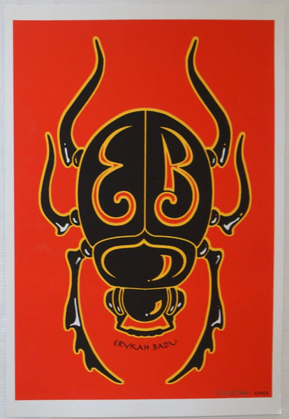 2005 Erykah Badu - Control Freaq Red Silkscreen Handbill By Emek