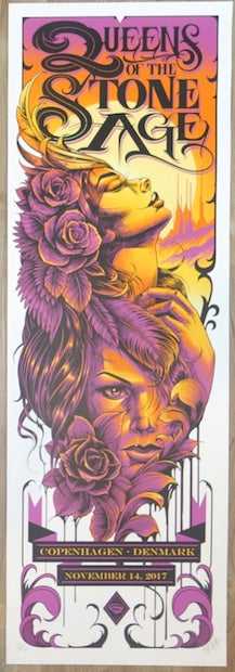 2017 Queens of the Stone Age - Copenhagen Silkscreen Concert Poster by Maxx242