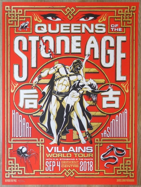 2018 Queens of the Stone Age - Hobart II Silkscreen Concert Poster