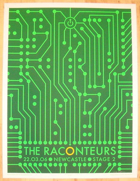 2006 The Raconteurs - Newcastle Concert Poster by Rob Jones