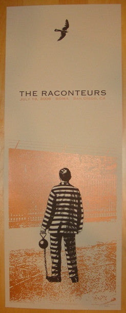2006 The Raconteurs - San Diego Silkscreen Concert Poster by Rob Jones