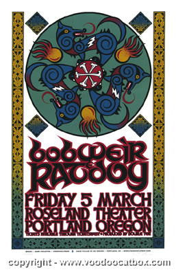 2004 Bob Weir & Ratdog - Portland Silkscreen Concert Poster by Gary Houston