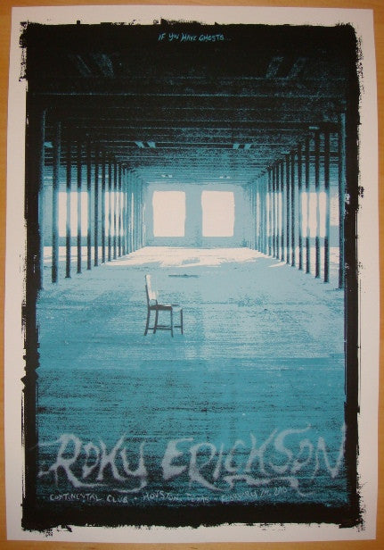2010 Roky Erickson - Houston Silkscreen Concert Poster by Todd Slater