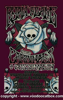2005 Ryan Adams - Seattle/Portland Silkscreen Concert Poster by Gary Houston