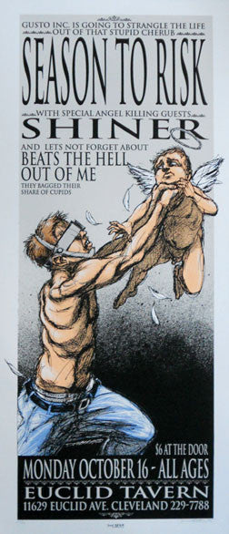 1995 Season To Risk - Cleveland Silkscreen Concert Poster by Derek Hess (95-30)
