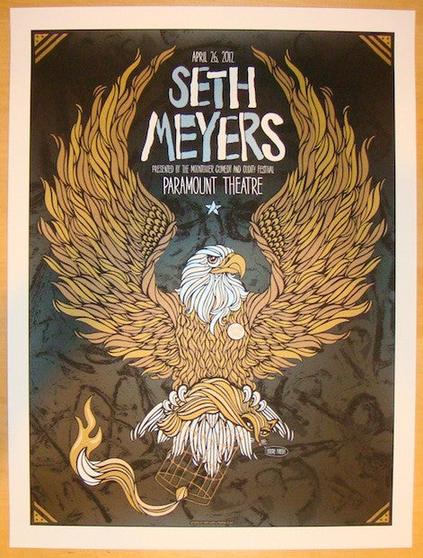 2012 Seth Meyers - Austin Concert Poster by Todd Slater
