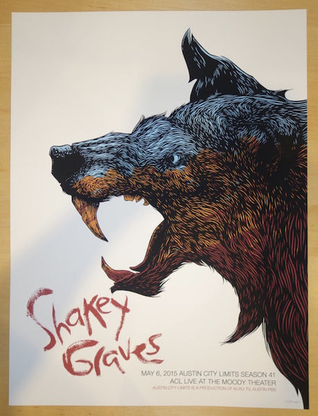2015 Shakey Graves - Austin City Limits Silkscreen Concert Poster