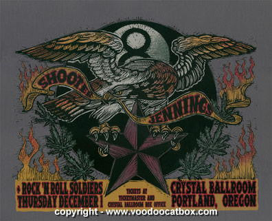 2005 Shooter Jennings - Portland Silkscreen Concert Poster by Gary Houston