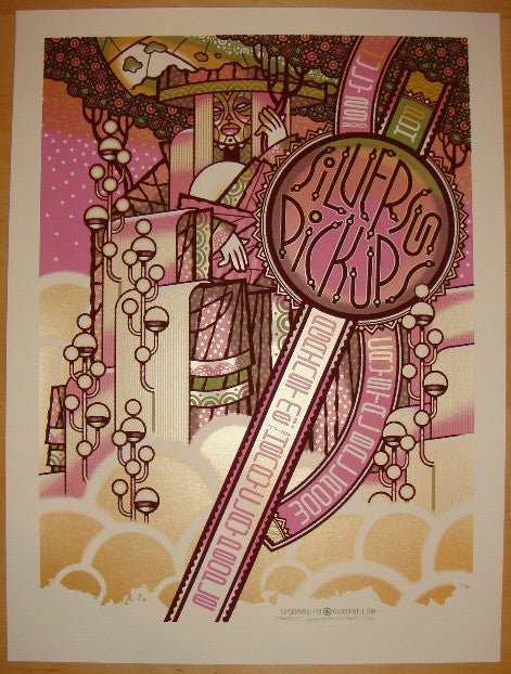 2010 Silversun Pickups - Portland Silkscreen Concert Poster by Guy Burwell
