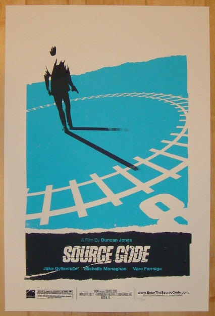 2011 "Source Code" - Silkscreen Movie Poster by Olly Moss