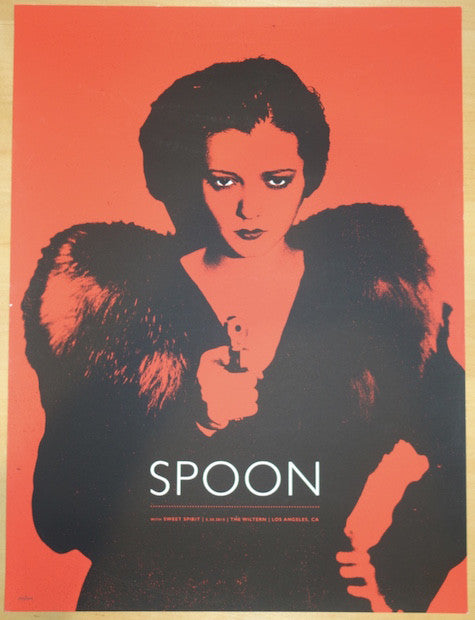 2015 Spoon - Los Angeles Silkscreen Concert Poster by Silent Giants & Rob Jones