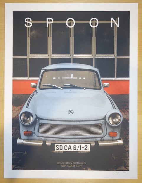 2015 Spoon - San Diego Silkscreen Concert Poster by Crosshair