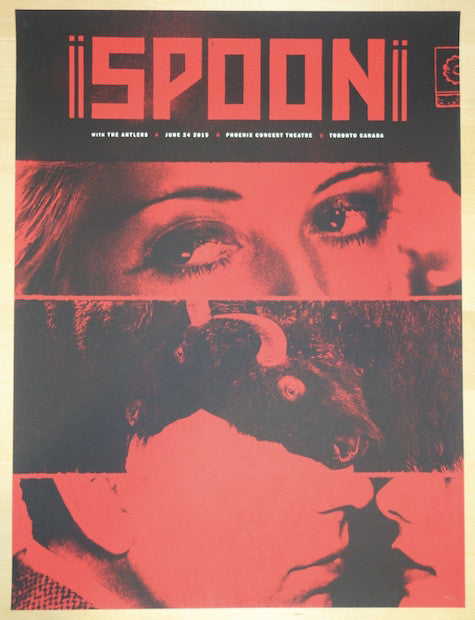 2015 Spoon - Toronto II Silkscreen Concert Poster by Silent Giants/Rob Jones