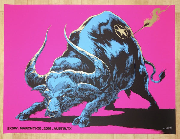 2016 SXSW - Silkscreen Concert Poster by Ken Taylor | JoJo's Posters