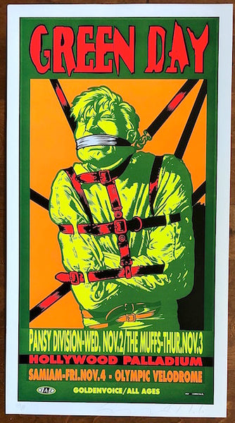 1994 Green Day - Los Angeles Silkscreen Concert Poster by TAZ 1994 Green Day - Los Angeles Silkscreen Concert Poster by TAZ