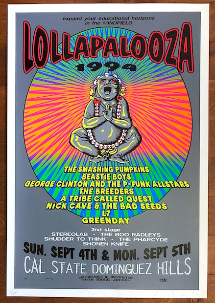 1994 Lollapalooza - Carson Silkscreen Concert Poster by TAZ