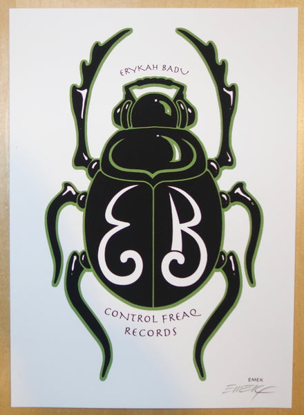 2005 Erykah Badu - Control Freaq Records White/Green Silkscreen